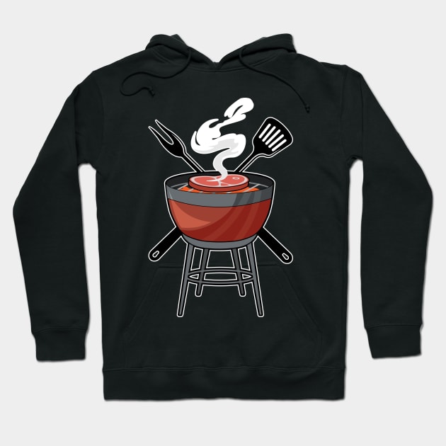 Grill with Meat fork & Spatula Hoodie by Markus Schnabel